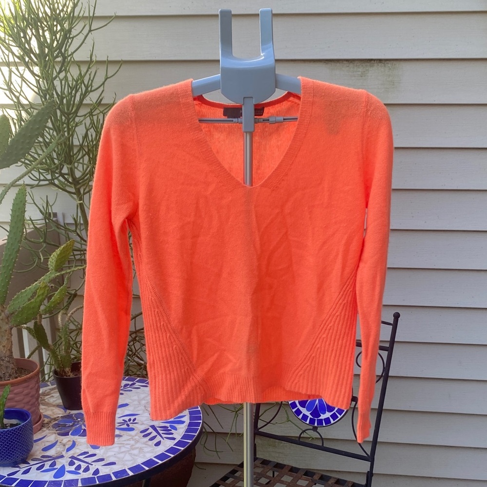 360 Sweater Bold Orange Cashmere Knit